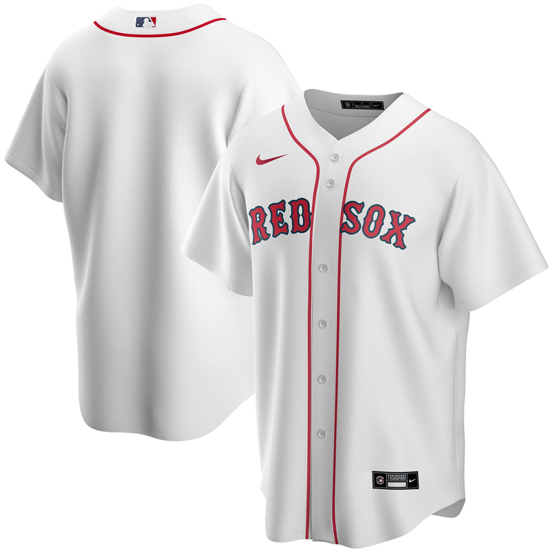 2020 MLB Men Boston Red Sox Nike White Home 2020 Replica Team Jersey 1->boston red sox->MLB Jersey
